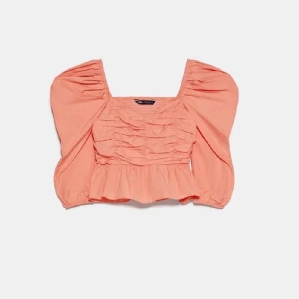 Zara Ruffled Puff Sleeve Top